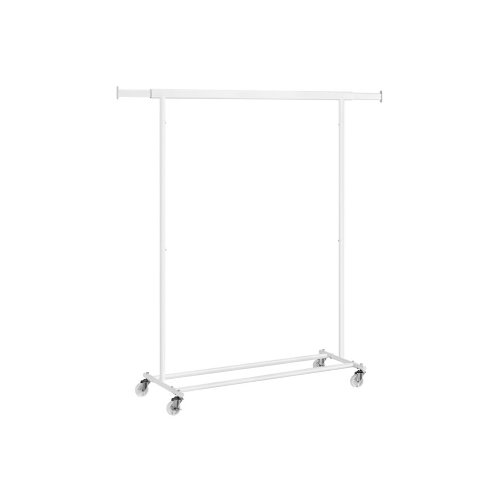 Drabužių kabykla ant ratukų | 90 kg | Klasikinė balta