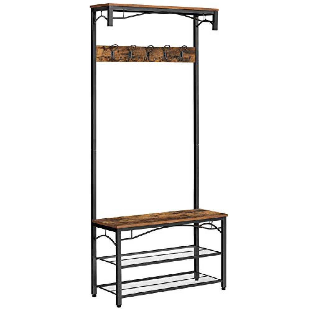 Drabužių kabykla SONGMICS su suoliuku ir lentynomis HSR45BX, 80x32x178.5 cm,