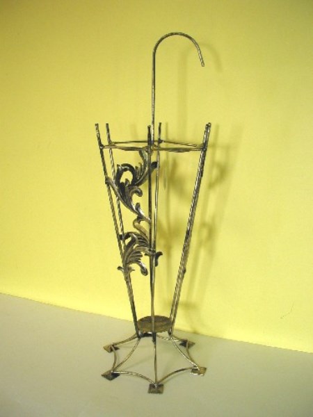 Dėklas skėčiams metalinis sendinto aukso spalvos 80 x 30 cm 90-968