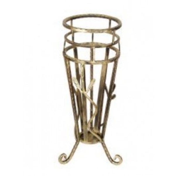 Dėklas skėčiams metalinis sendinto aukso spalvos 55 x 30 cm 10-0390