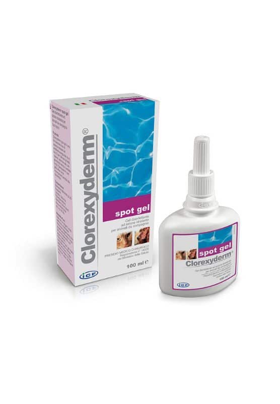 Clorexyderm Spot Gel 100 ml - antibakterinis valantis tepalas šunims ir katėms