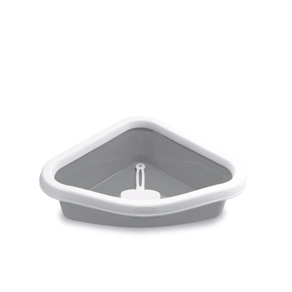 Stefanplast Sprint Corner kampinis atviras kačių tualetas, 40 x 56 x 14 cm