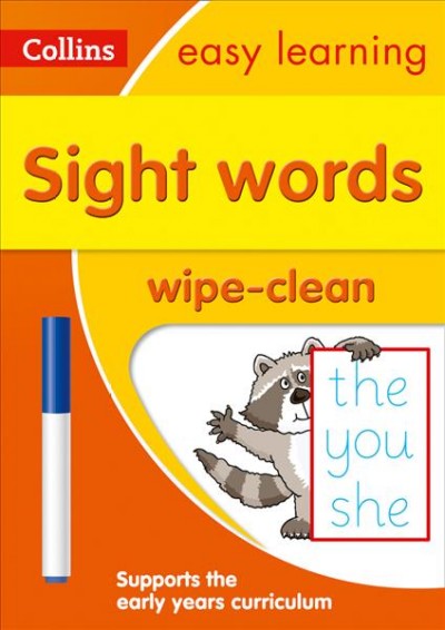 Wipe-Clean: Sight Words Ages 3-5