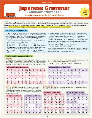 Japanese Grammar Language Study Card: for the JLPT & AP Exam