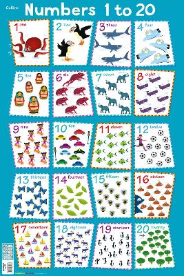 Numbers 1 - 20 Collins Children's Poster