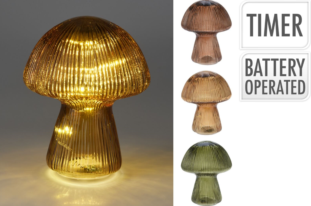 Elektrinė LED dekoracija MUSHROOM, 10 LED, (elementai 3 x AAA neįeina), ø11,8x14,6cm