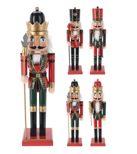 Kalėdinė dekoracija NUTCRACKER, 4 rūšys, 38 cm, 1 vnt