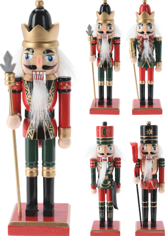 Kalėdinė dekoracija NUTCRACKER, 4 rūšys, 15 cm, 1 vnt