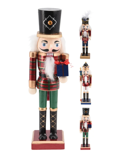 Kalėdinė dekoracija NUTCRACKER, 3 rūšys, 38 cm, 1 vnt