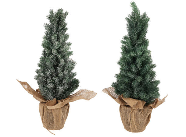 Kalėdinė dekoracija vazonėlyje PINE TREE BURLAP, 2 rūšys, 65 cm, 1 vnt