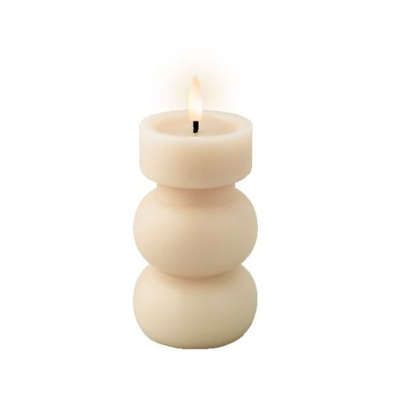 Elektrinė LED dekoracija LUMINEO Candle, kreminės sp., elementai 2xAAA(neįeina), 7x15cm