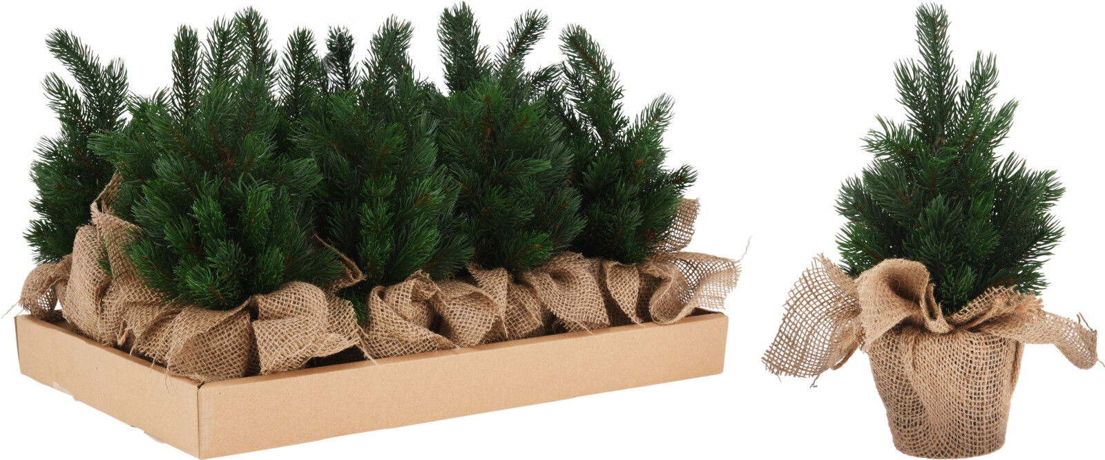 Kalėdinė dekoracija vazonėlyje PINE TREE JUTE, 30 cm, 1 vnt