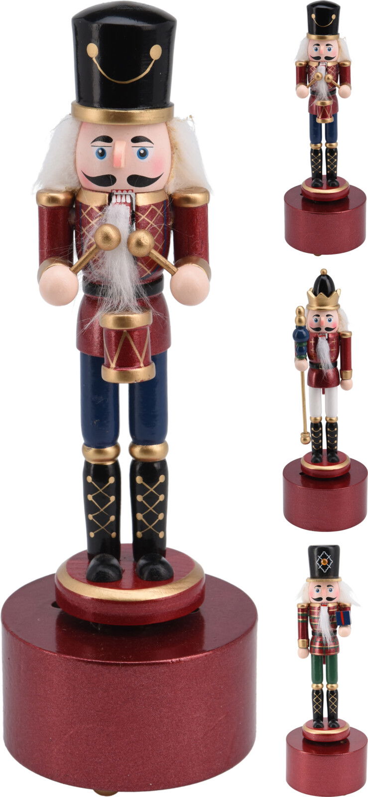 Kalėdinė dekoracija NUTCRACKER MUSIC BOX, 3 rūšys, 22 cm, 1 vnt