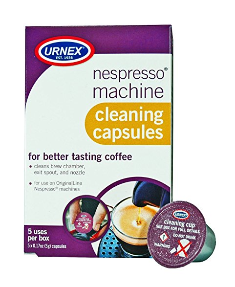 Urnex nukalkinimo priemonė Nespresso kavos aparatams