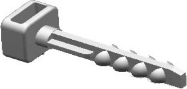 Kaištis diubelis kabeliui 6 x 30 mm pilkas 10 vnt