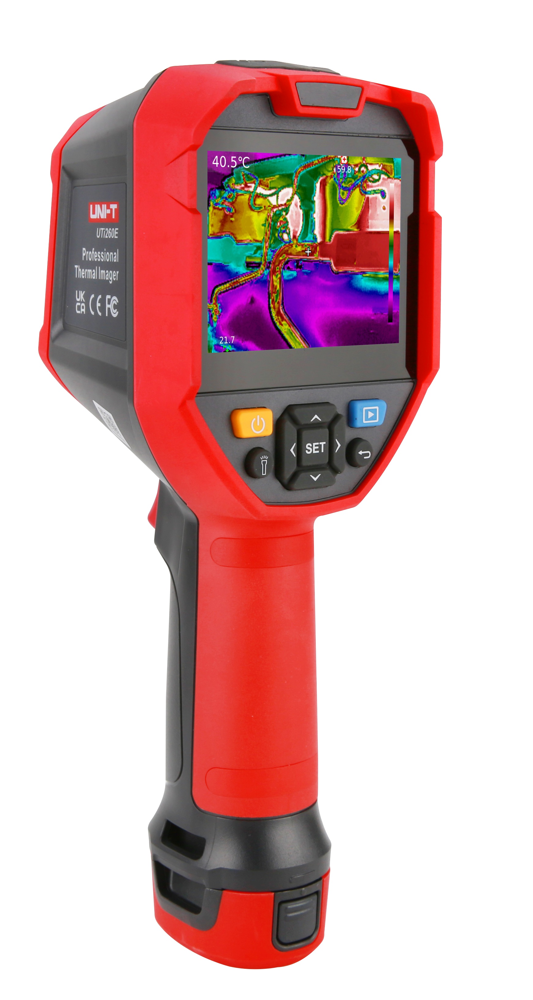 Profesionali termovizorinė kamera, 256x192, -20-550°C, 56°×42.2°, 25Hz, 3.5' IPS display, IP54, Wi-Fi, UNI-T