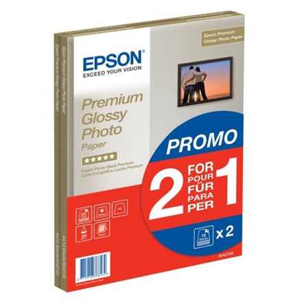 Premium Glossy Photo Paper 30 sheets | White | 255 g/m² | A4 | Photo|C13S042169