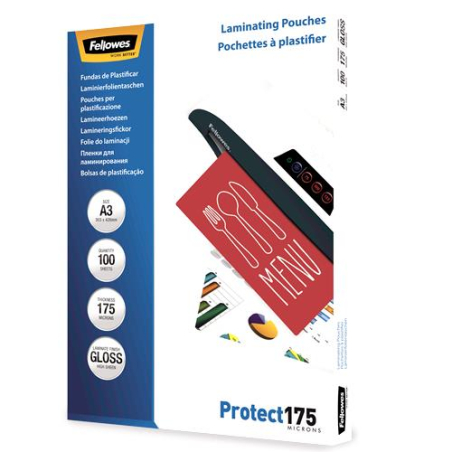 LAMINATOR POUCH GLOSSY/A3 175 100PCS 5308803 FELLOWES|5308803