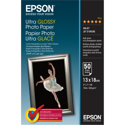 Ultra Glossy Photo Paper | 300 g/m² | 13 x 18 cm | Photo Paper|C13S041944