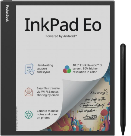 E-Reader|POCKETBOOK|InkPad Eo|10.3"|2480 x 1860|1xUSB-C|1xMicroSD Card Slot|Bluetooth|Grey|PB1042-M-WW|PB1042-M-WW