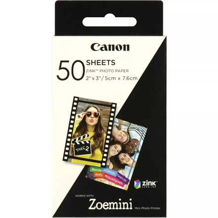 50 sheets | ZP-2030 | White | 5 x 7.6 cm | Photo Paper|3215C002