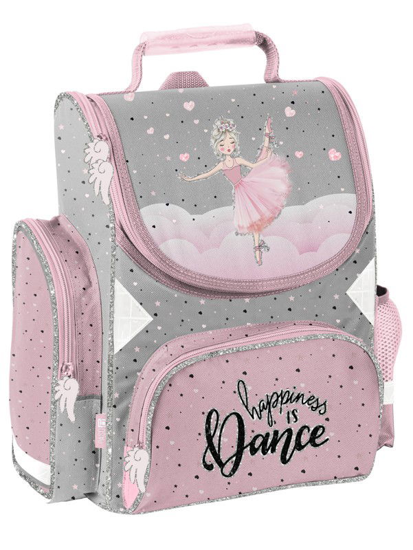 Kuprinė pradinukams BALLERINA PP22AC-525, pilka/rožinė