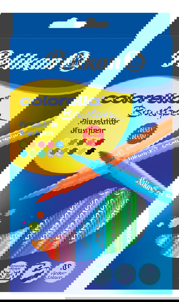 Flomasteriai - teptukai COLORELLA SUPER BRUSH 10 spalvų