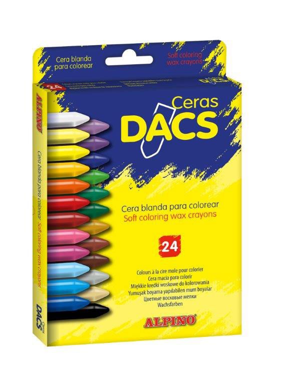 Vaškinės kreidutės ALPINO Dacs, 24 spalvų, 11 mm