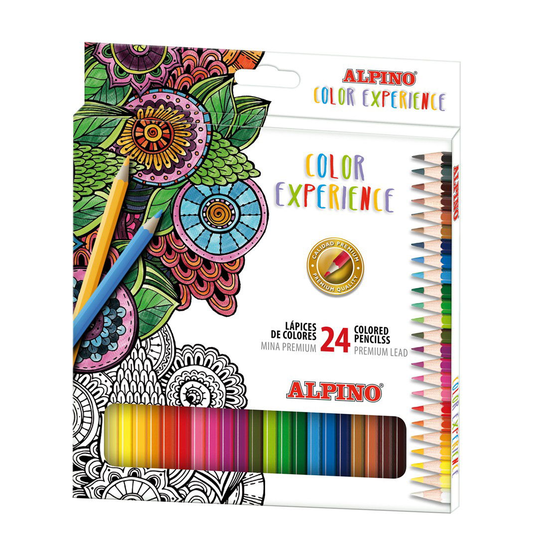 Spalvoti pieštukai ALPINO Color experience, 24 vnt