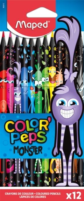 Spalvoti pieštukai MAPED ColorPeps Monster, 12 sp.