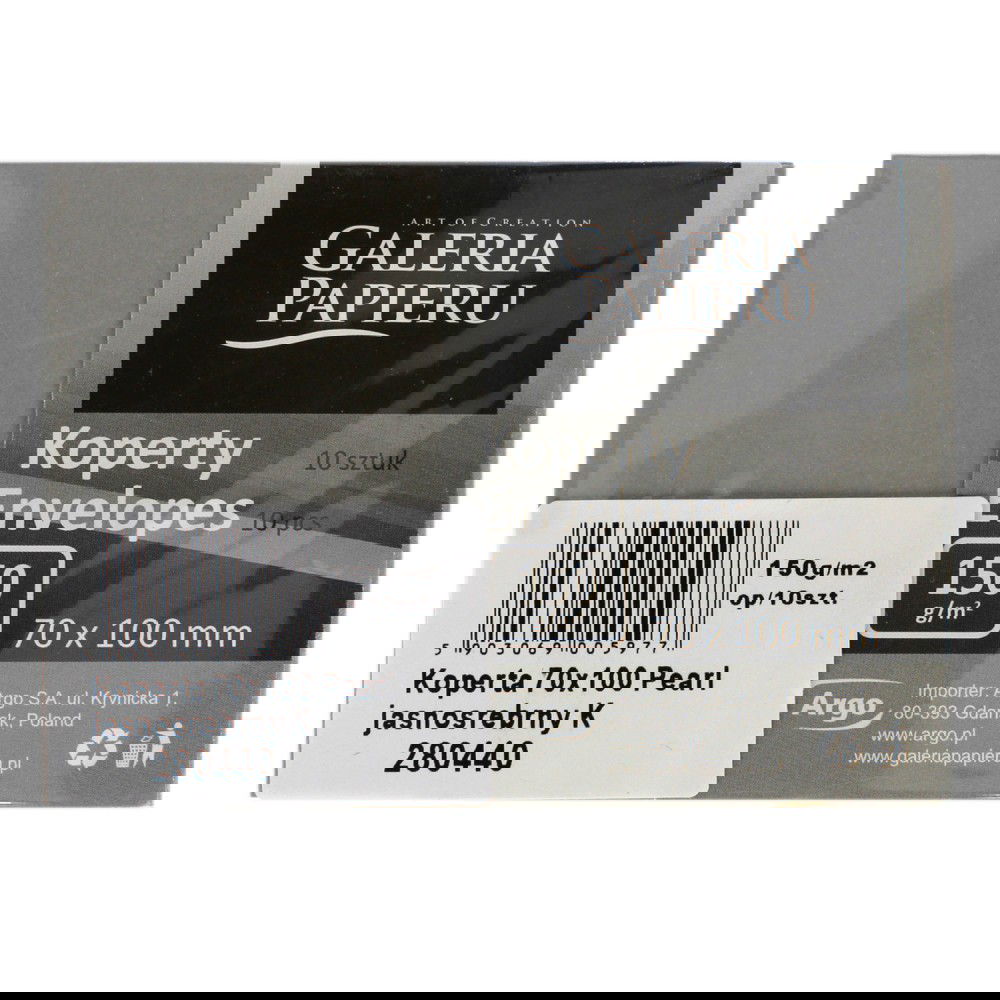 Vokai PEARL, 70x100 mm, 150 g, 10 vnt., šv.sidabras