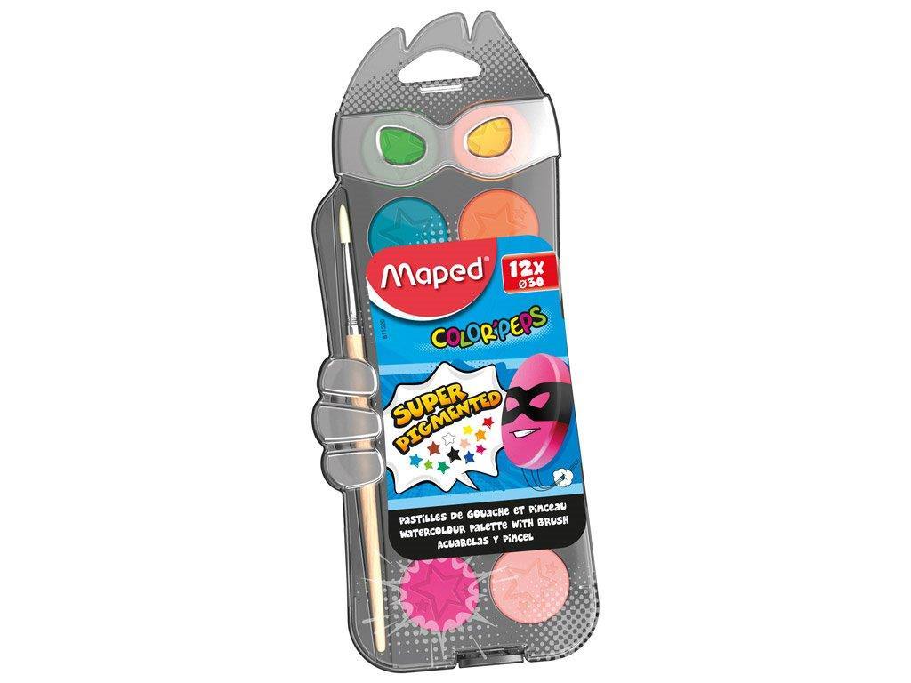 Akvarelė MAPED ColorPeps, 12 sp., su teptuku