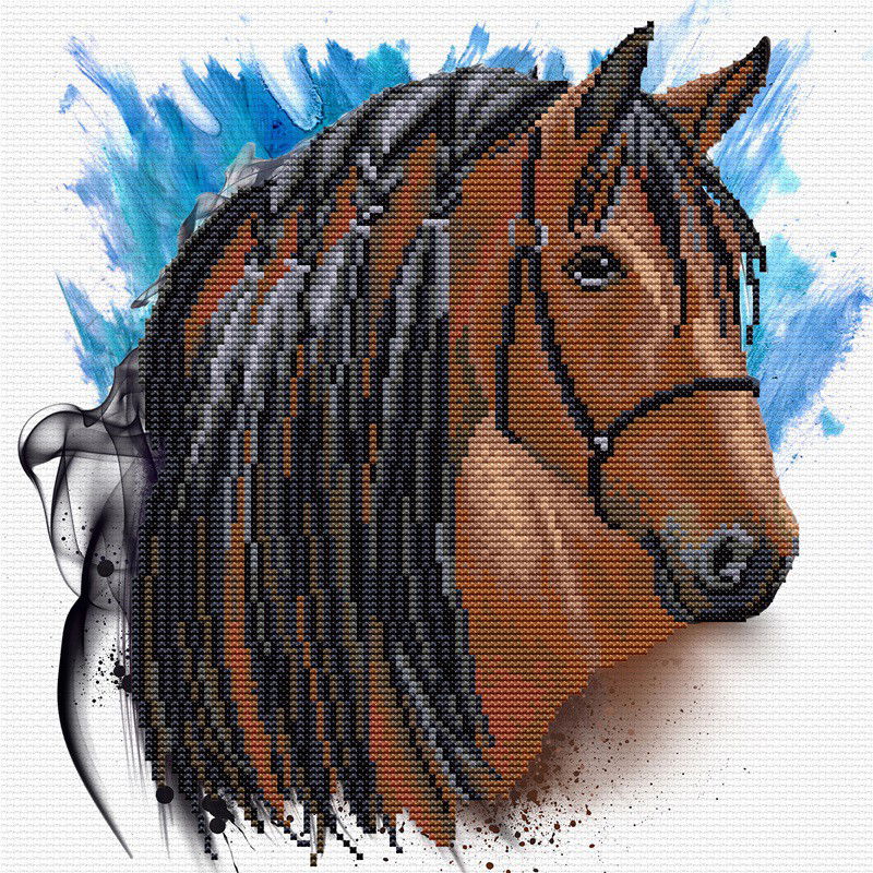 Siuvinėjimo kryželiu rinkinys STALLION GROOM 30.5x30.5