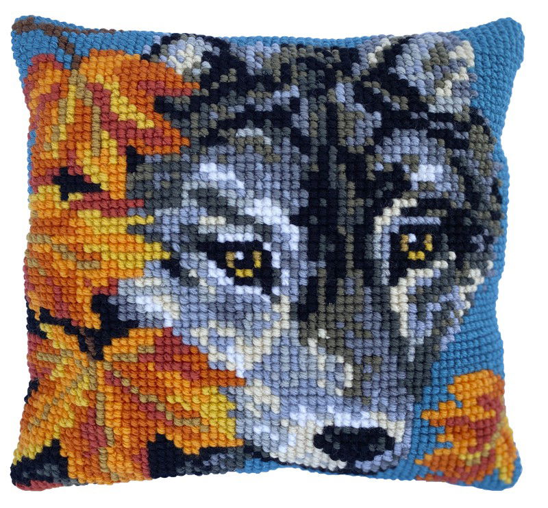 Siuvinėjimo rinkinys AUTUMN WOLF 40x40 cm