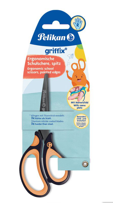 Žirklės GRIFFIX "R" 15 cm neon black
