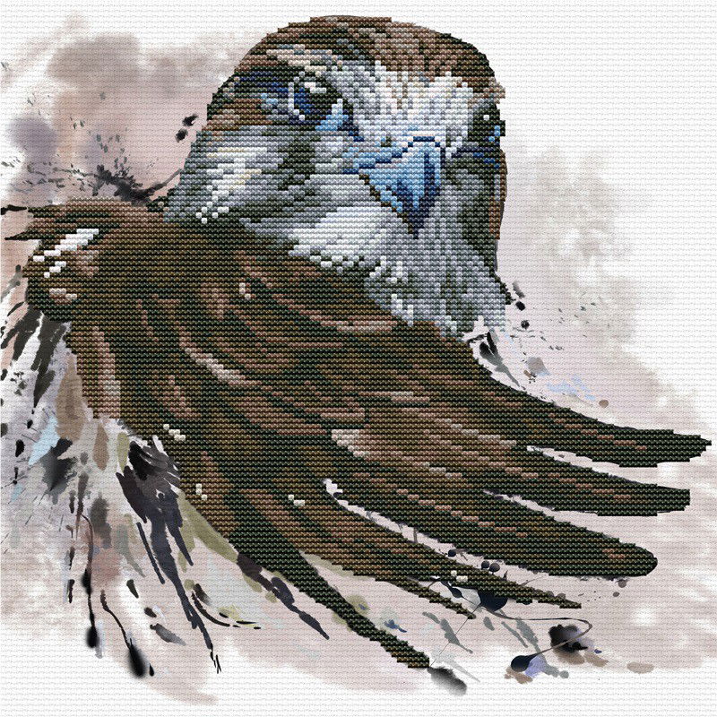 Siuvinėjimo kryželiu rinkinys FALCON SALUTE 30.5x30.5 cm