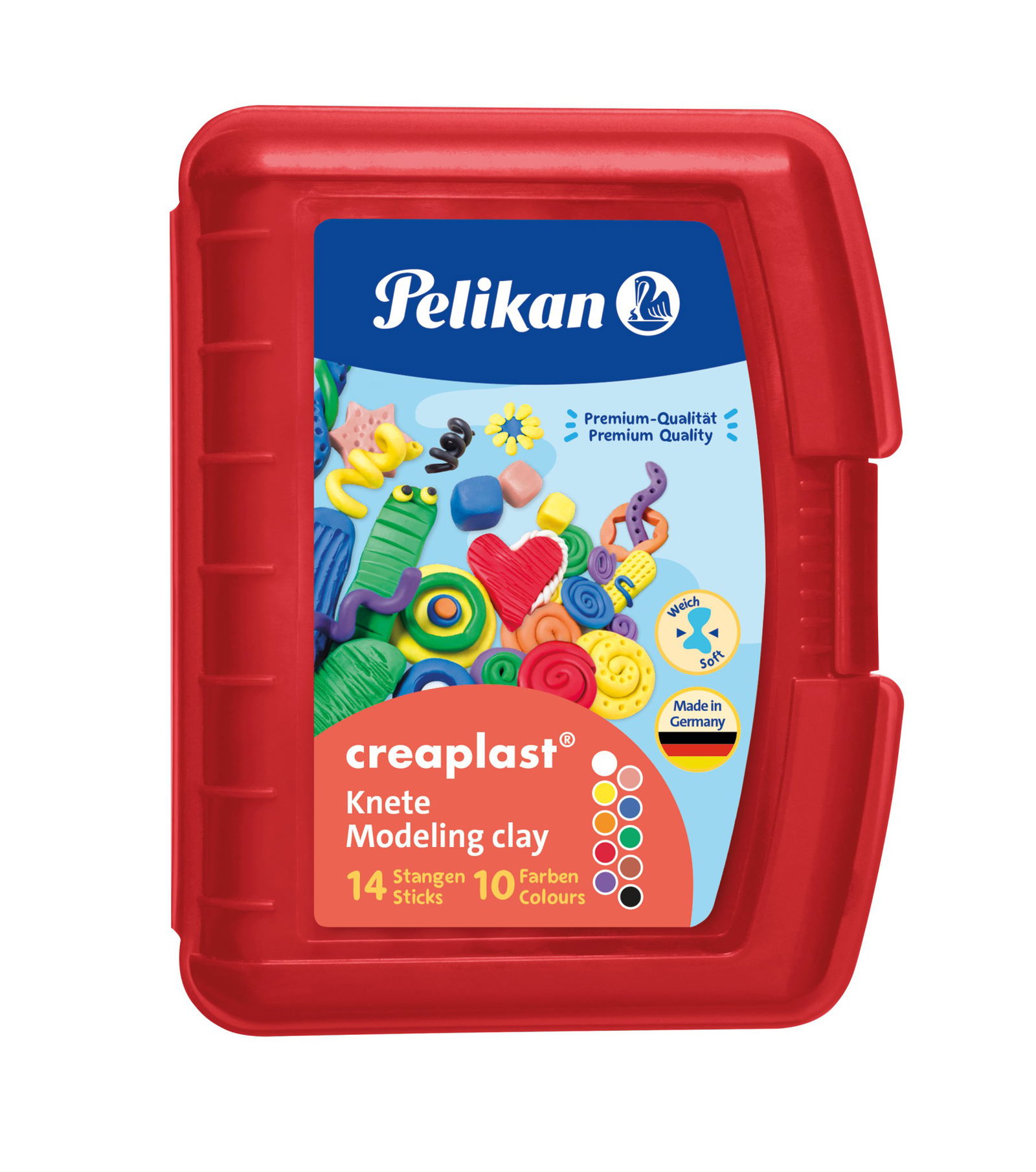 Plastilinas 10sp 240g raudona dėž
