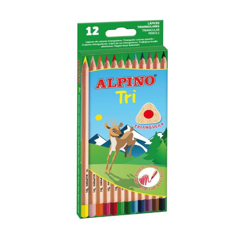 Spalvoti pieštukai ALPINO TRI , 12 vnt