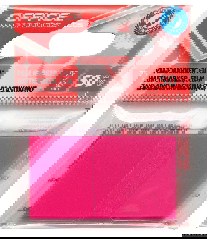 Lipnūs indeksai, 25x43 mm, 50 lap.neon rausva
