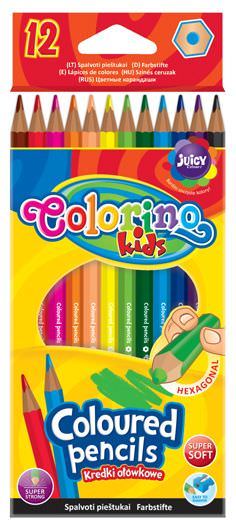 Spalvoti pieštukai COLORINO KIDS Coloured pencils, 12 spalvų