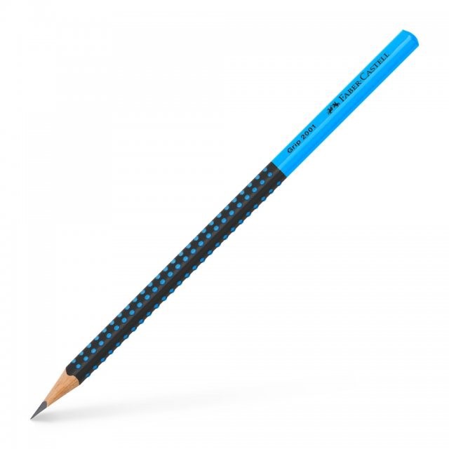 Pieštukas Grip 2001 HB Faber-Castell pusiau šv.mėlynas korpusas