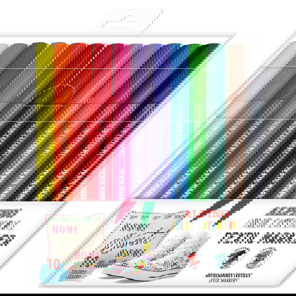 Žymekliai ALPINO Color experience textil 10 spalvos 2.9mm