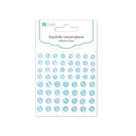 Dekoratyviniai lipnūs kristalai, 60 vnt., BABY BLUE