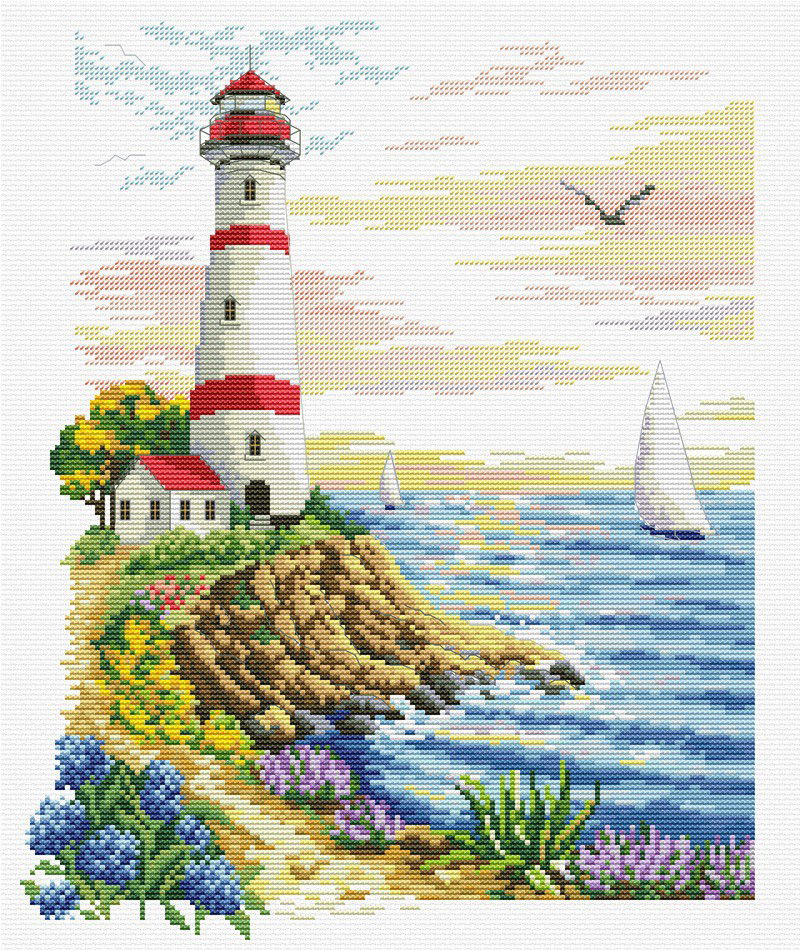Siuvinėjimo kryželiu rinkinys LIGHTHOUSE CAPE 26.5x33.3
