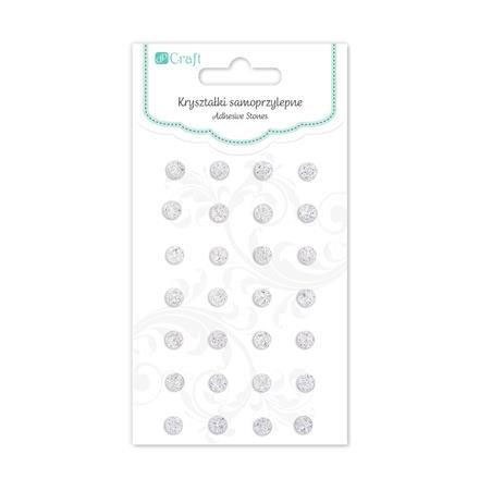 Dekoratyviniai lipnūs kristalai, 8 mm, 
28 vnt., SILVER