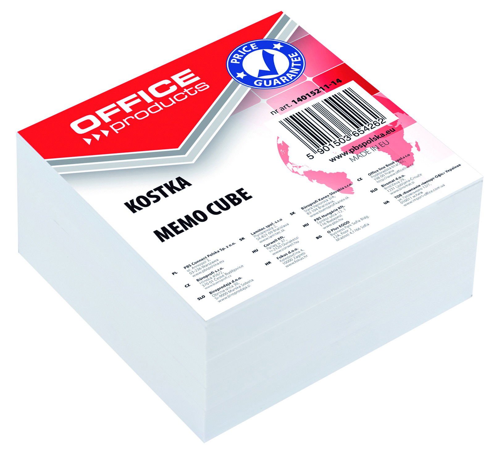 Baltas kubas OFFICEproducts, neklijuotas