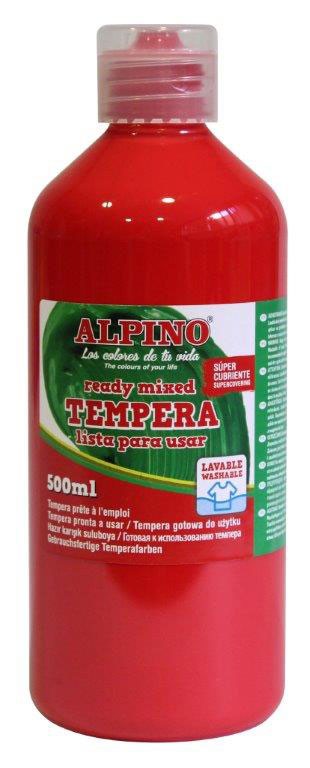 Guašas (tempera) ALPINO, raudona, 500 ml