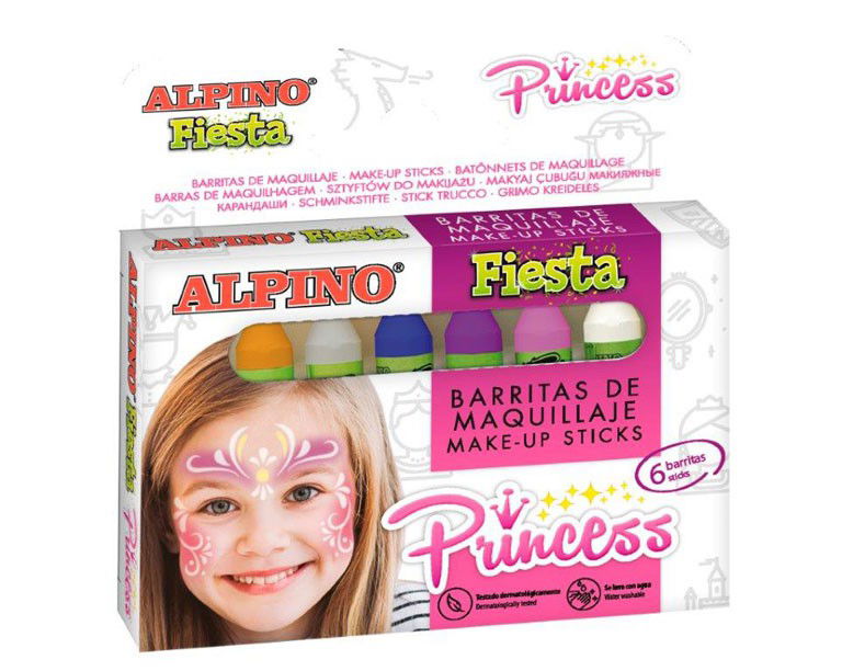 Kreidutės grimui ALPINO Fiesta PRINCESS, 6 sp.