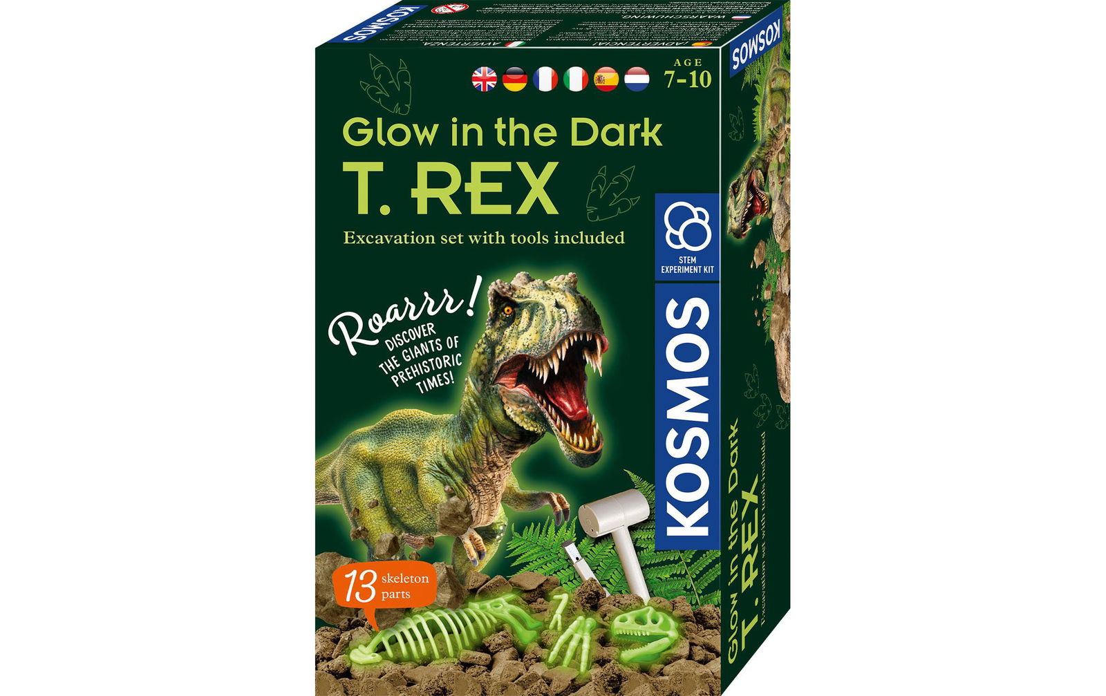 Mokomasis rinkinys GLOW IN THE DARK T.REX 7-10
