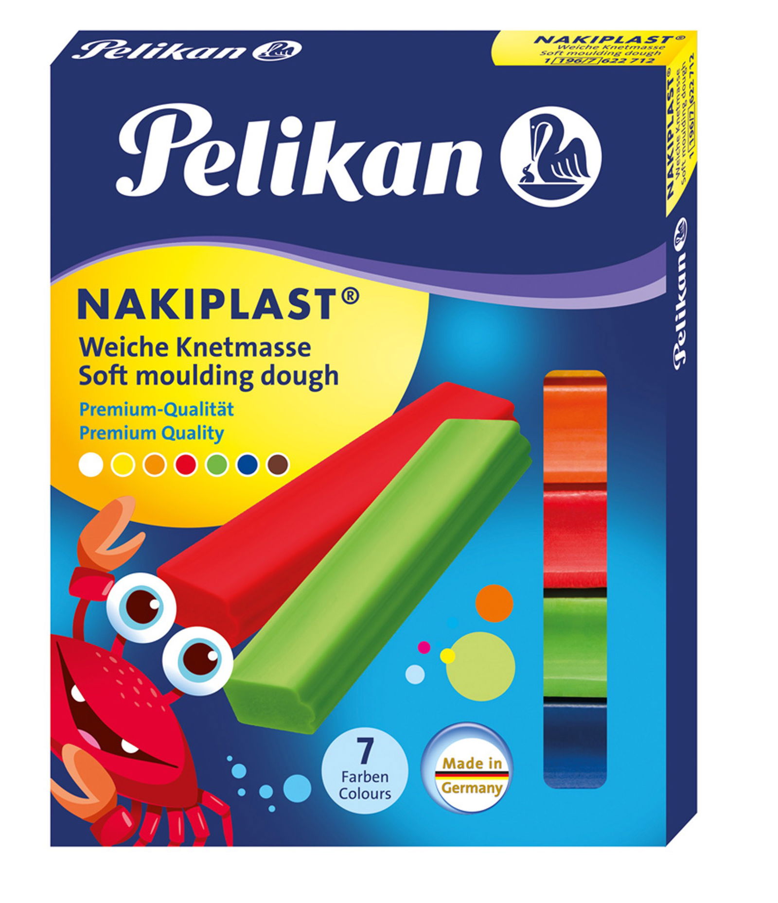 Plastilinas, 7 spalvų, 125 g